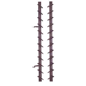 Mechanizm stalowy w kolorze brązowym 107 cm
